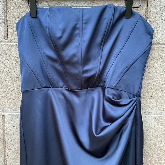 NWOT After Six Dessy Group Strapless Corset Satin Maxi Dress Size 10 Style 6888 - Picture 7 of 12